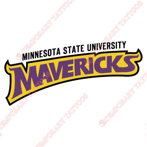 Minnesota State Mavericks Customize Temporary Tattoos Stickers NO.5113